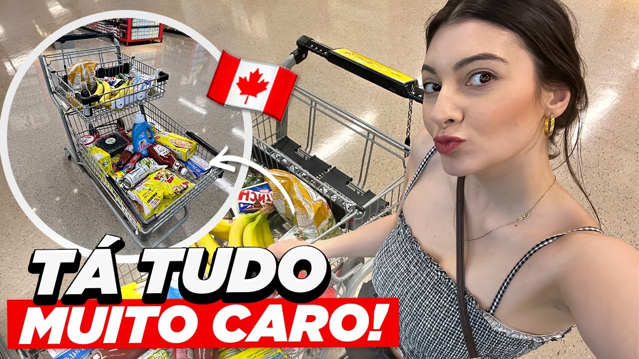 Compras de supermercado no CANADÁ, tá tudo caro! 😱 Vlog rotina no Canadá 🇨🇦