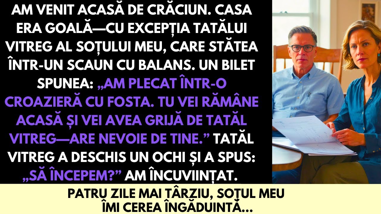 M-am Întors Acasă De Crăciun Și Soțul Meu Dispăruse — Am Rămas Singură Cu Tatăl Lui Vitreg