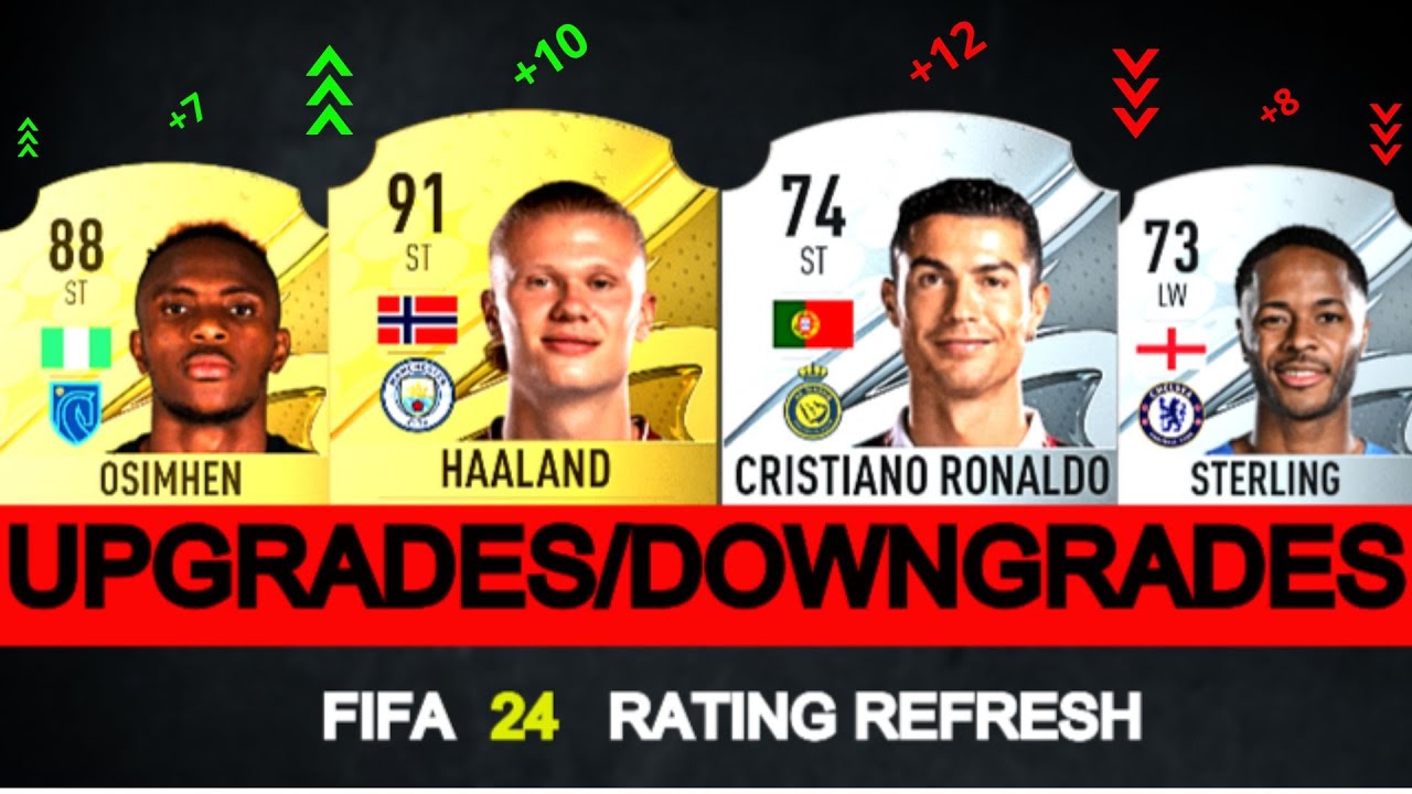FIFA 24 BIGGEST RATING UPGRADES & DOWNGRADES (EA FC 24)! 💀😲 ft. Ronaldo, Haaland, Sterling&hellip;