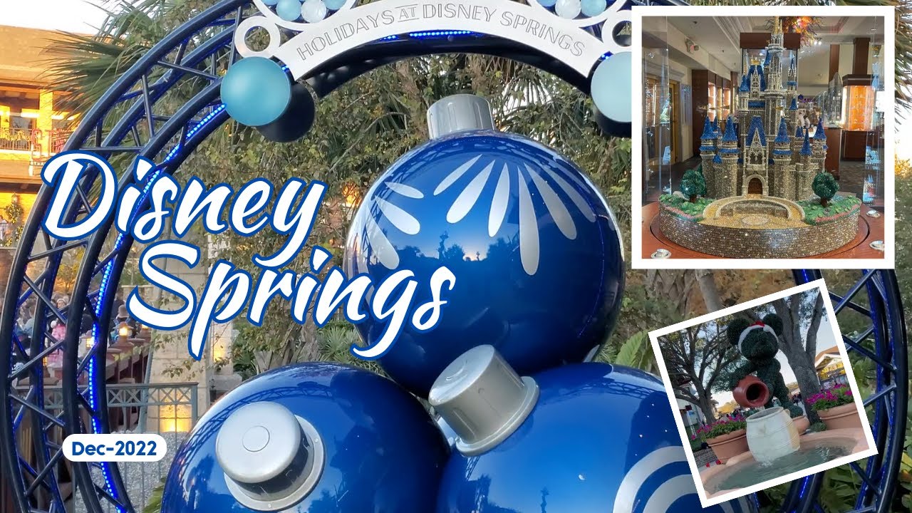 Disney Springs Orlando Florida Christmas Walking Tour [4K]