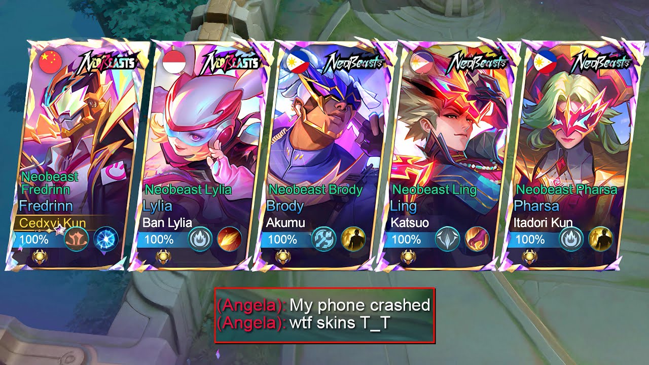 MLBB 5 MAN NEOBEAST SKIN in HIGH RANK!!😳(This game went absolutely crazy!)