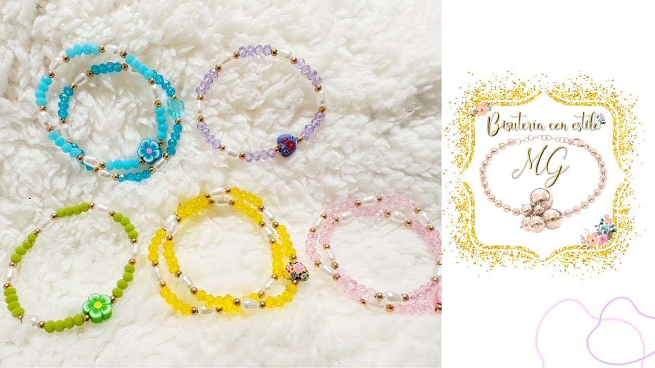 PULSERA PARA NIÑA | Pulsera de elástico y cristales