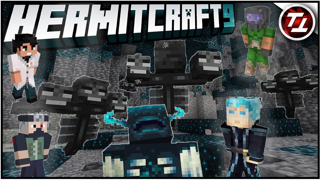 60 WITHERS vs The Ancient City! with Etho, Cub and Xisuma! Hermitcraft 9: #44