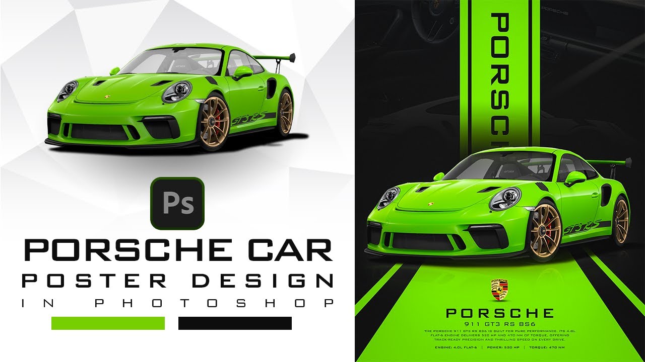 How to Create a Stunning Porsche Supercar Poster in Photoshop | Complete Step by Step Tutorial