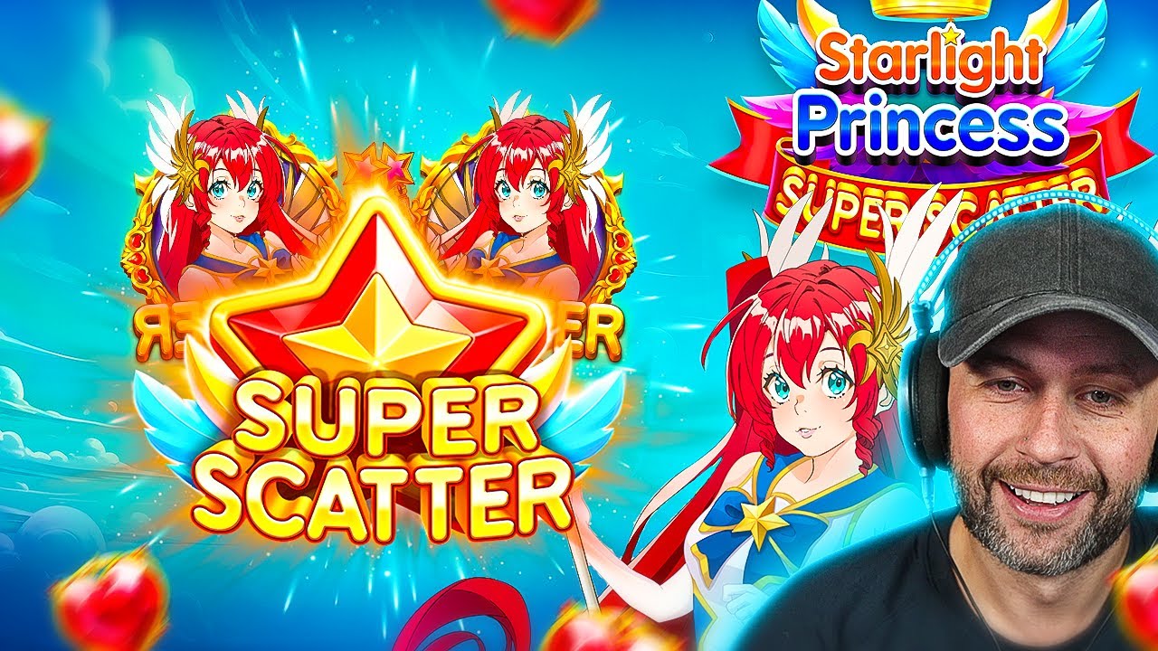 WE SPUN IN a SUPER SCATTER BONUS on the *NEW* STARLIGHT PRINCESS!!