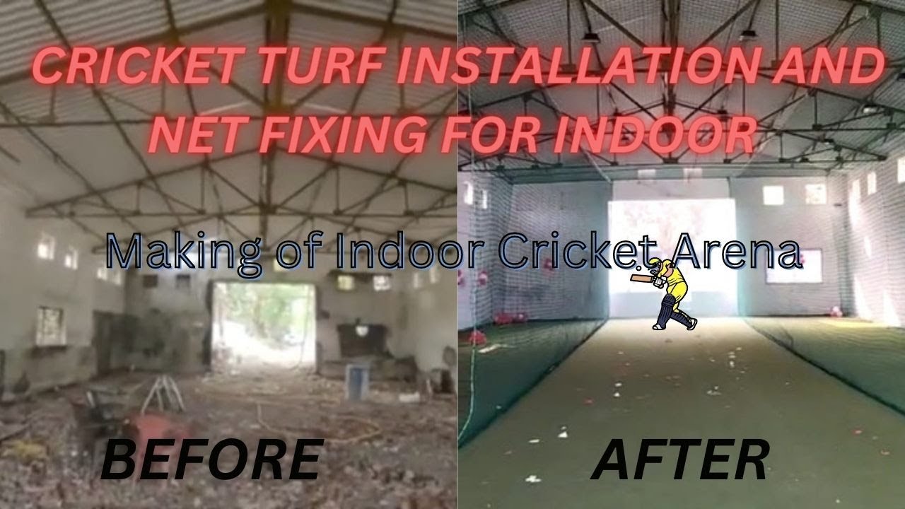 Artificial Cricket Turf Installation and Net Fixing For Indoor  Cricket I Bharuch (Gujrat) I