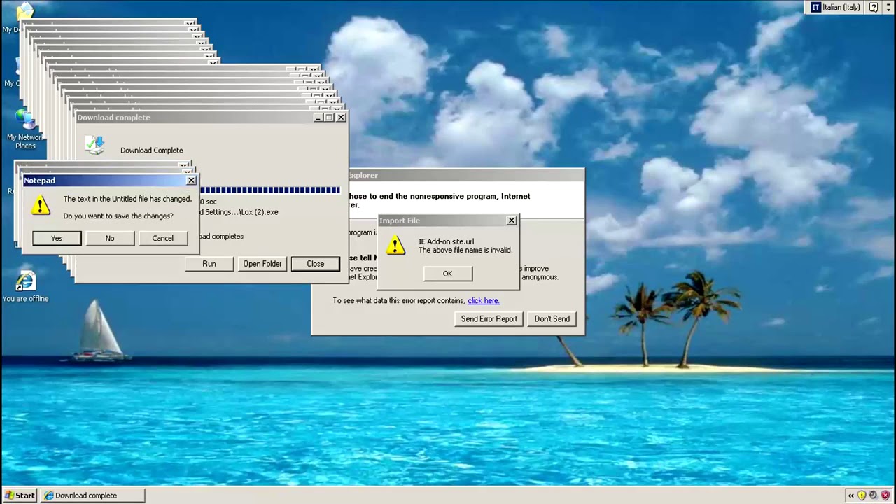 Windows XP Crazy Error Classic Theme