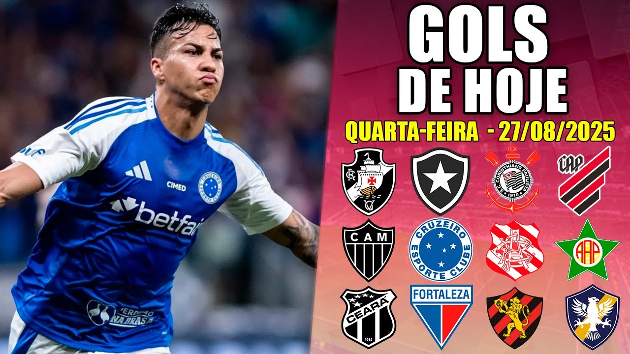⚽ TODOS OS GOLS DESTA QUARTA-FEIRA 27/08/2025 - GOLS DO DIA, GOLS DE HOJE, COPA DO BRASIL (COMPLETO)