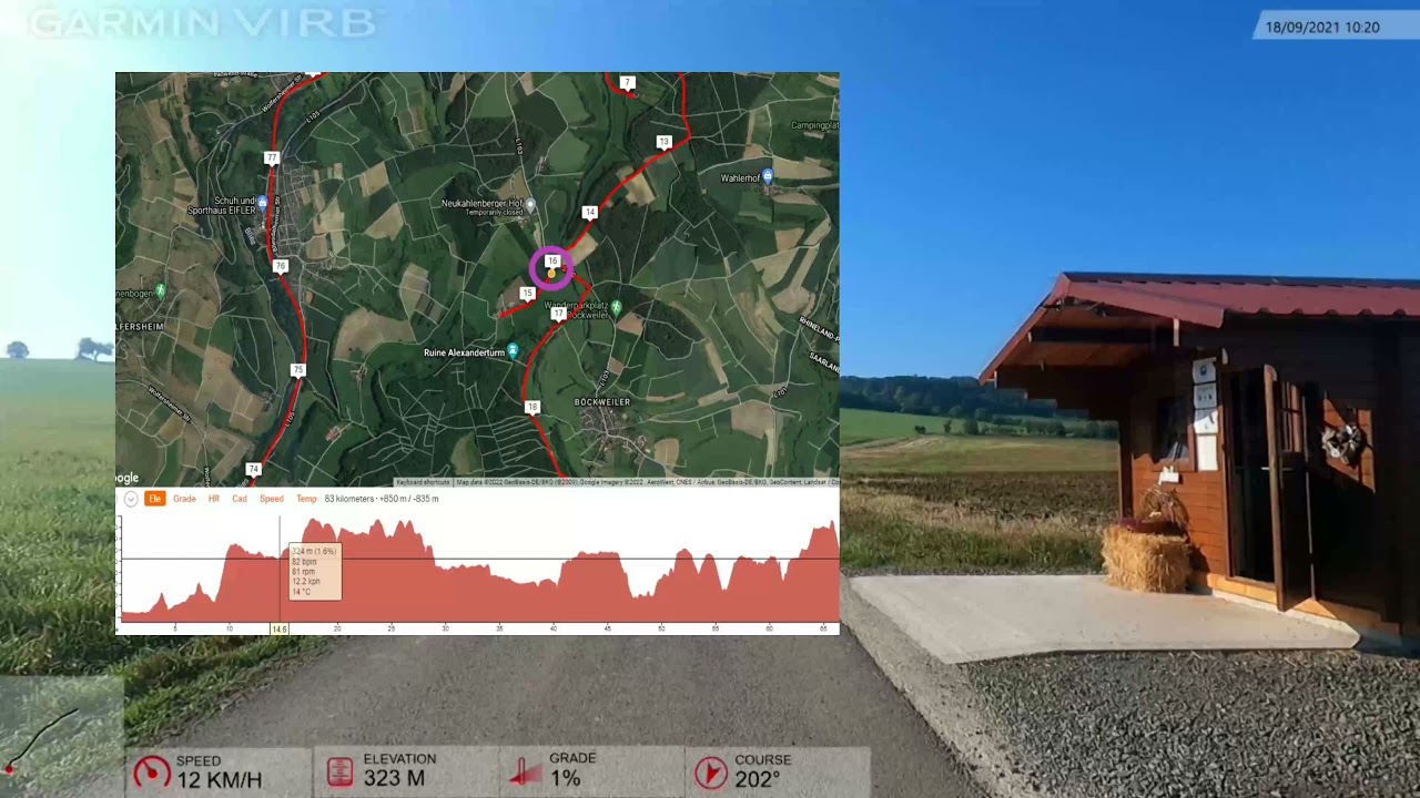 Cycling from Blieskastel to Erching (france) Hornbach and Gersheim.