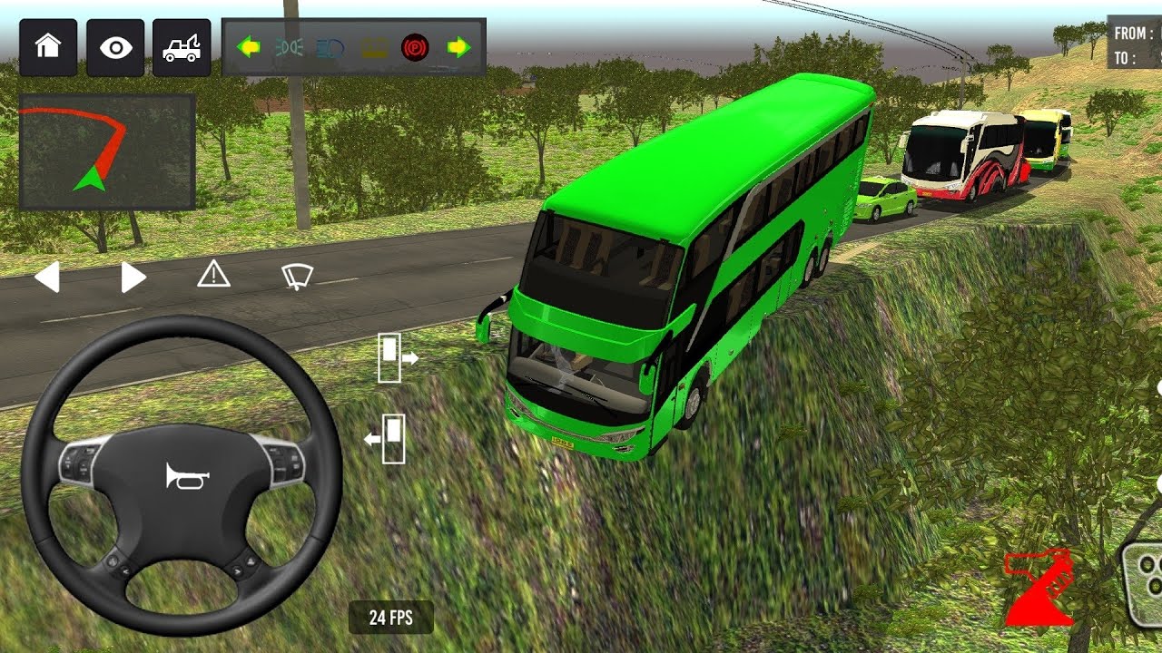 😱😡Euro couch bus simulator Indonesia gameplay||Bus driver games#bus #games ‎⁨@AAKZONES⁩  