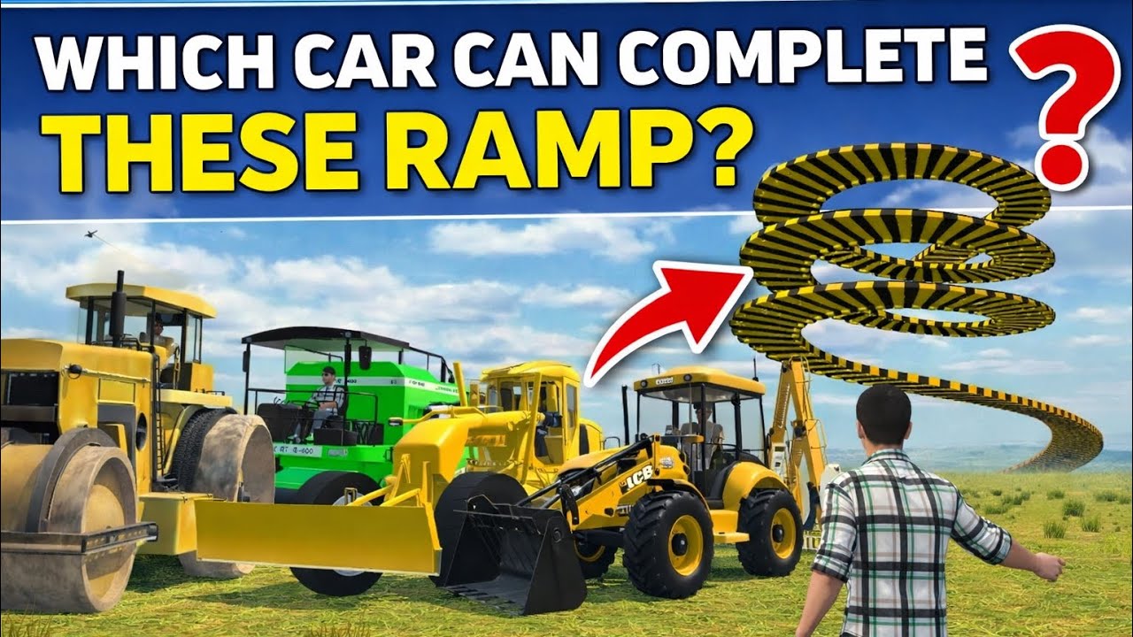 Which Vehicle Can Complete This Impossible Ramp? 😱 | india vehicle simulator 