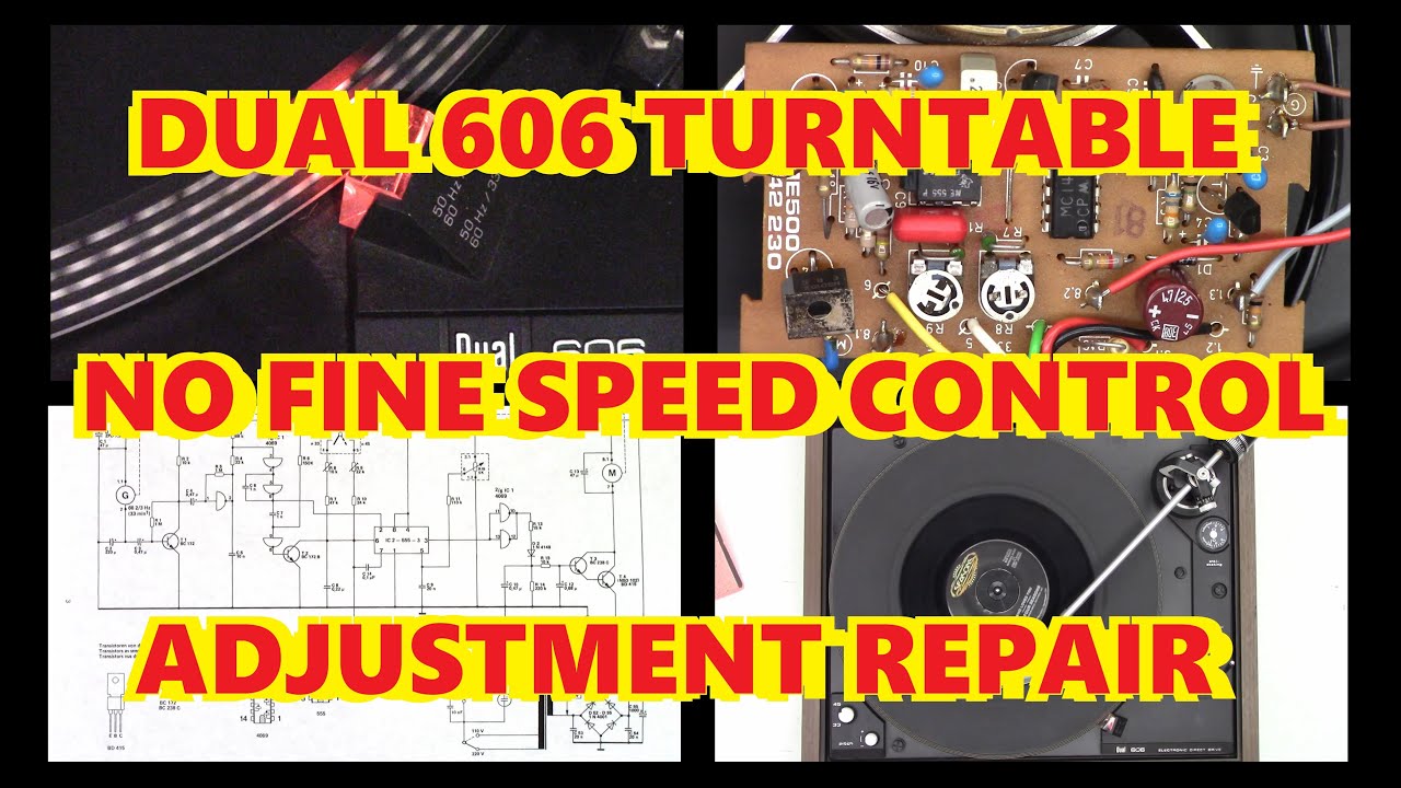 DUAL 606 TURNTABLE CAN NOT ADJUST FINE SPEED VINTAGE STEREO REPAIR