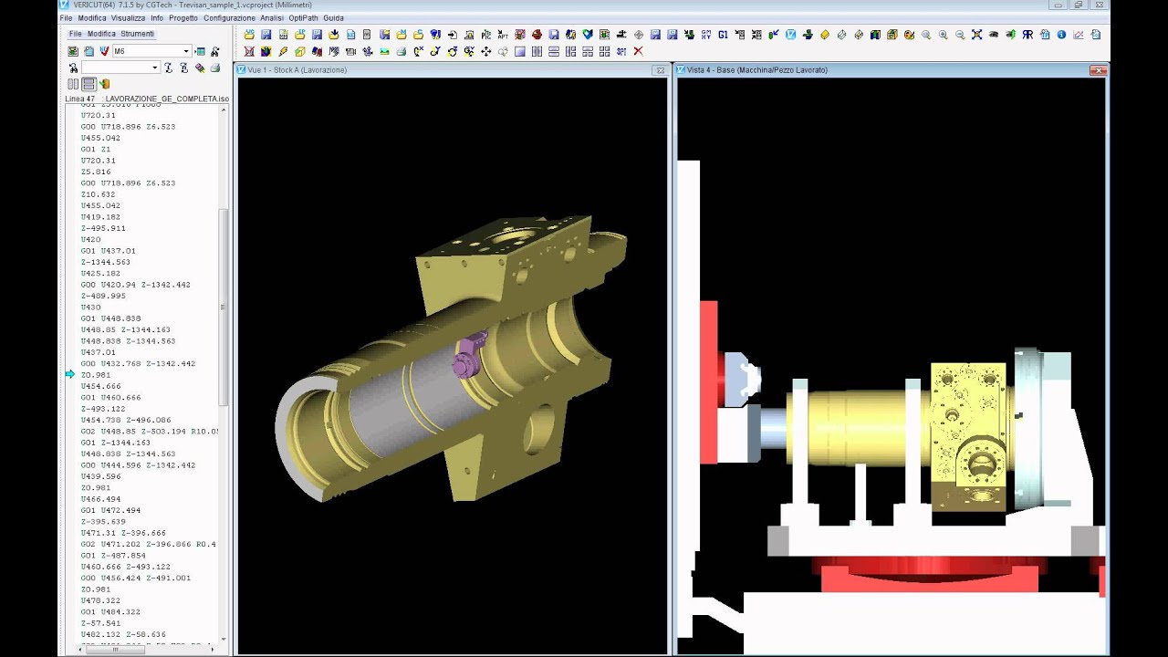 Trevisan DS1200 Vericut Simulation