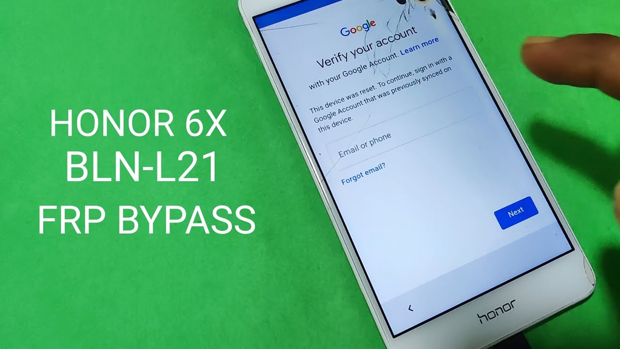 Honor 6X ( BLN-L21 ) FRP Bypass 2021 Update Without PC