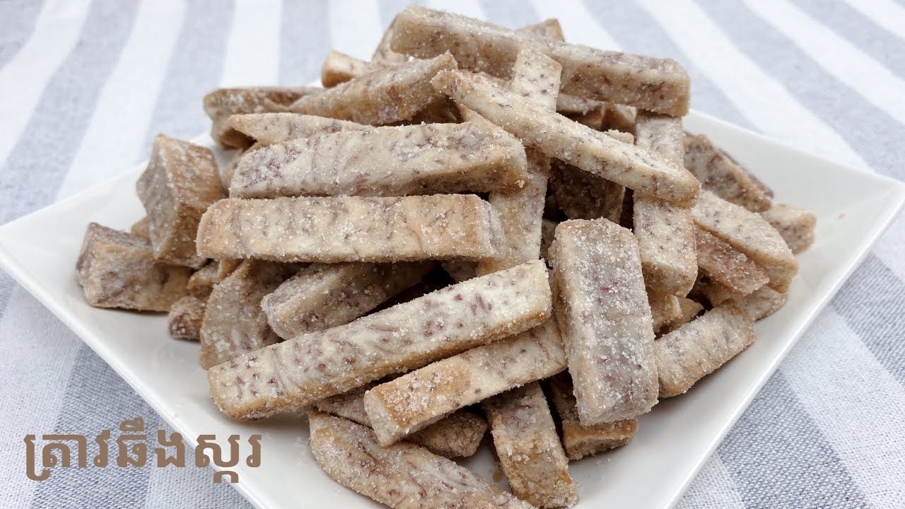 Deep Fried Taro with Caramel Sugar - របៀបធ្វើត្រាវឆឹងស្ករ