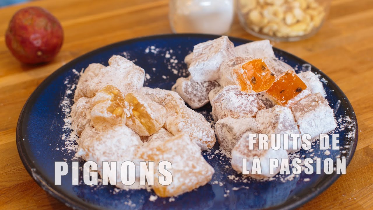 Loukoums en 5 ingrédients, ultra simples : fruits de la passion ou pignons