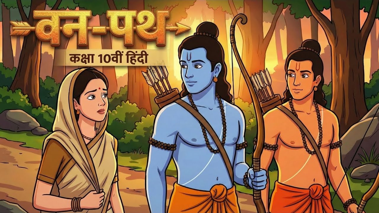 वन पथ पर | Van Path Par Class 10 Up Board hindi | Animation | Explain