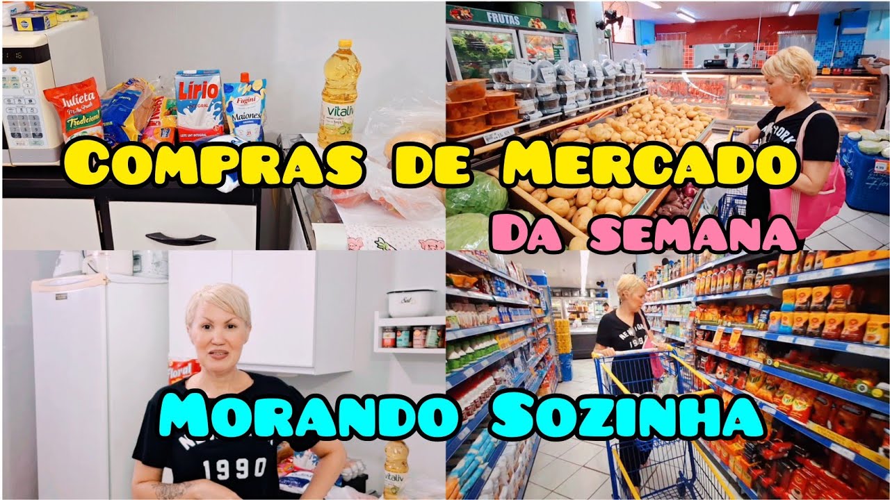 Compras de supermercado da semana - Morando Sozinha