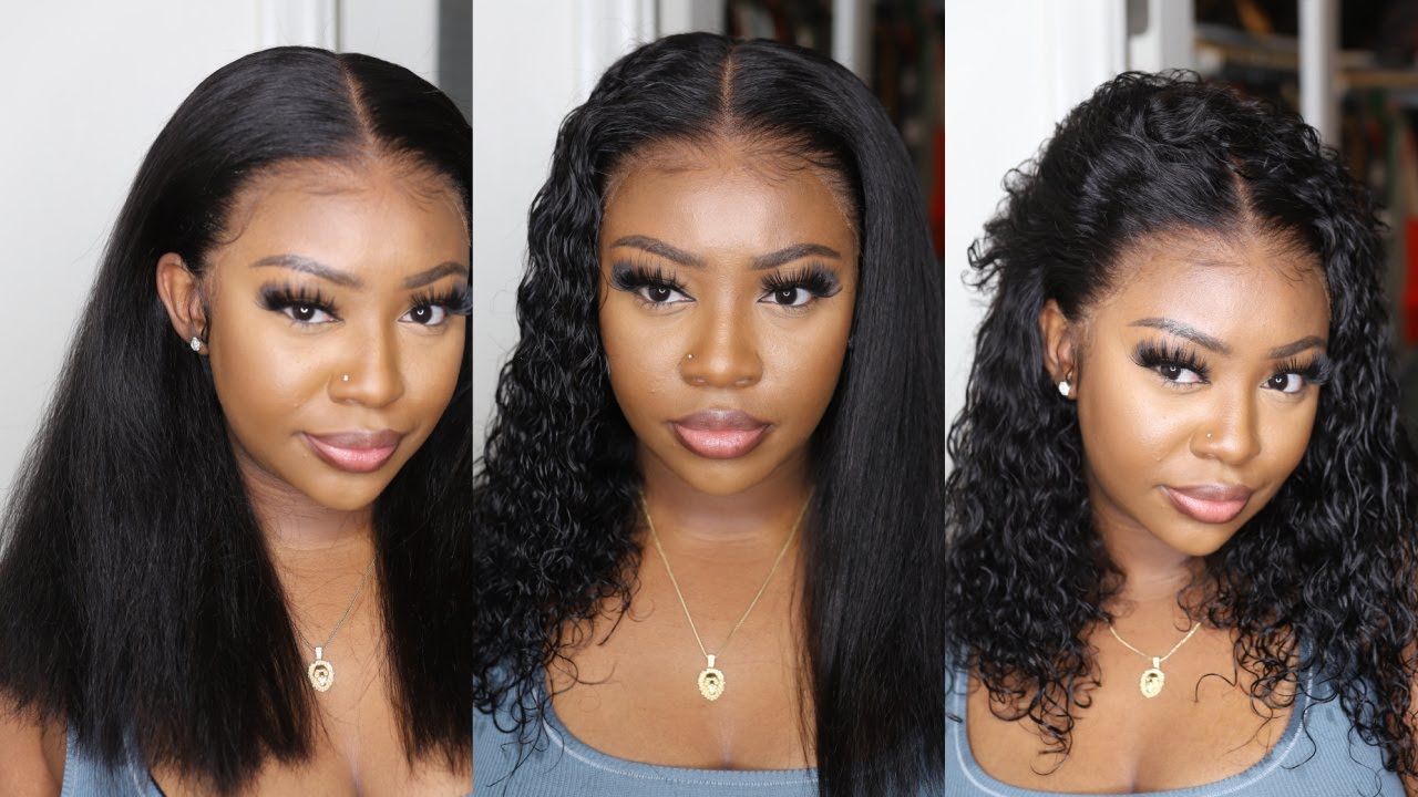 🔥 Kinky Straight vs. Water Wave 2in1 Bob Wig Install 😍 | Flawless Hairline 🙌🏽 | Atina Hair