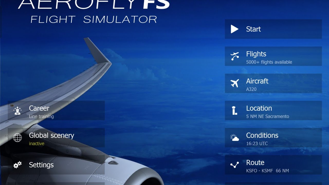 Aerofly SF game play global