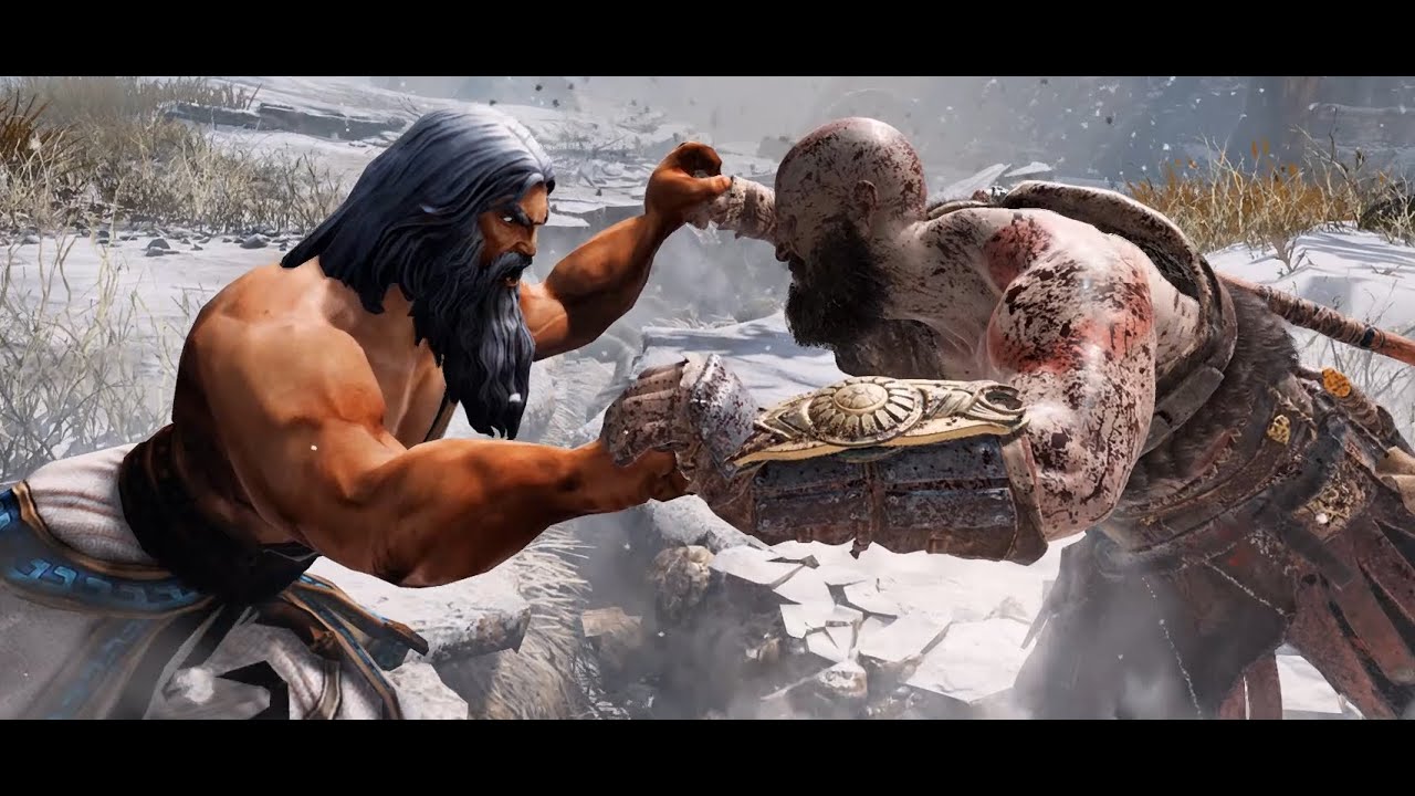 God of War Old Kratos vs Zeus Mod Kratos Defeats His Dad!