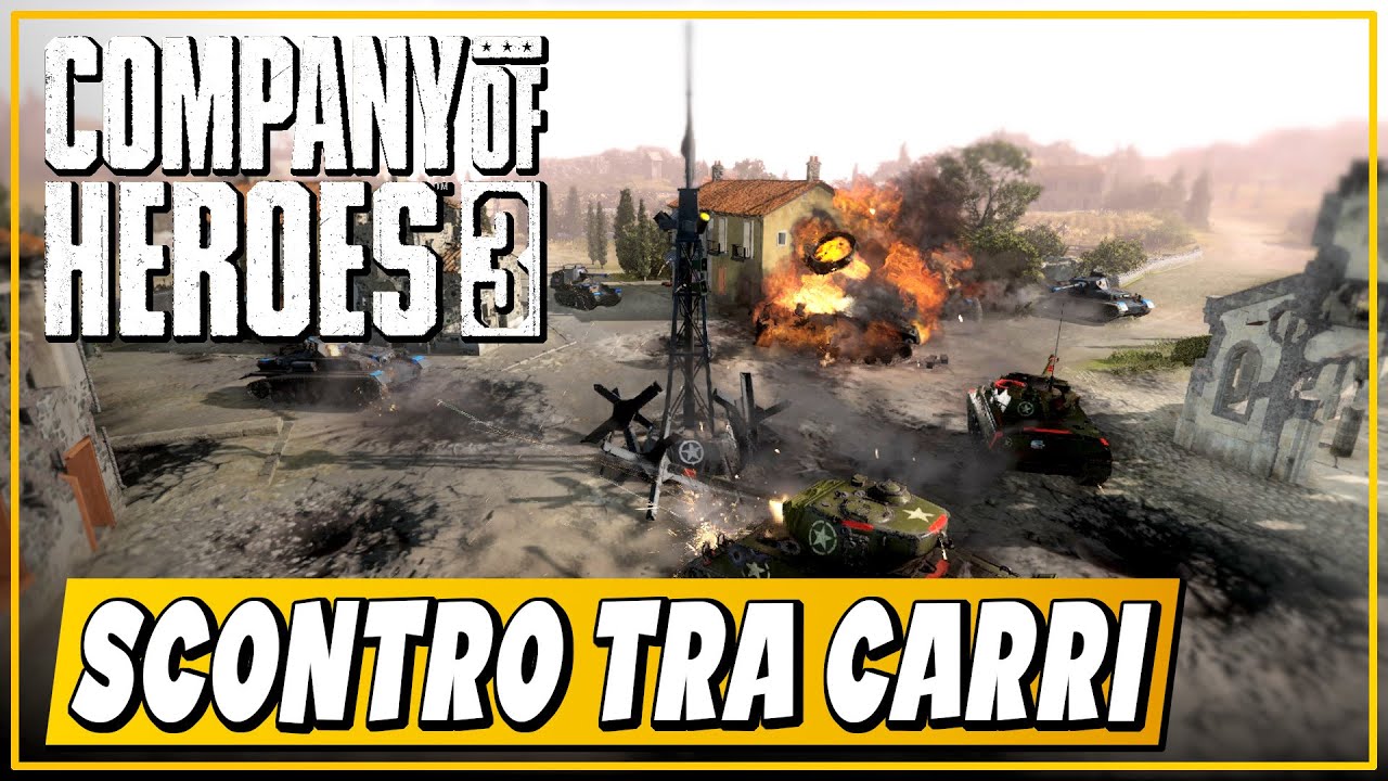 Scontro tra carri nel centro di Pachino - Company of Heroes 3 | 2v2 - Gameplay [ITA]