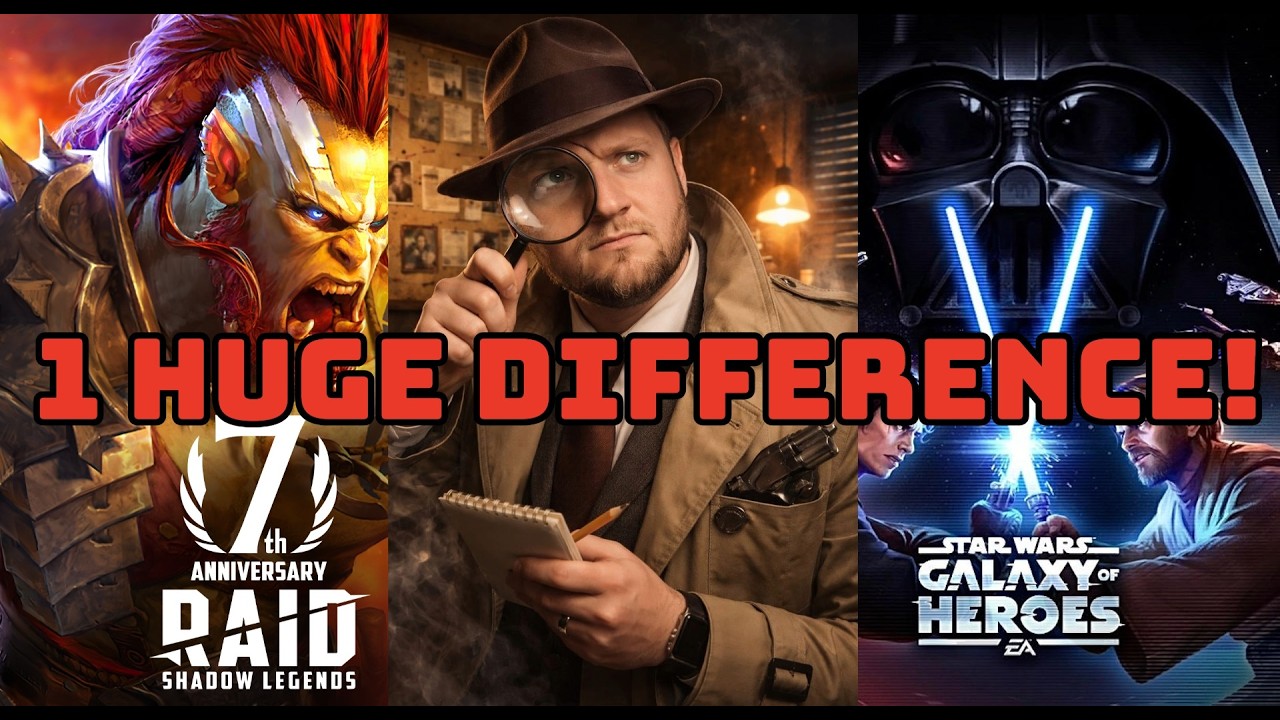 This KEY DIFFERNCE Makes SWGOH Way Faster than Raid Shadow Legends!!!