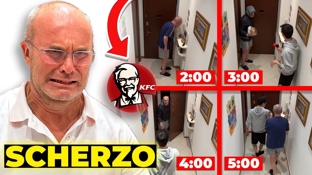 ORDINO KFC di NOTTE e SVEGLIO MIO PAPÀ MENTRE DORME! *SCHERZO LEGGENDARIO*
