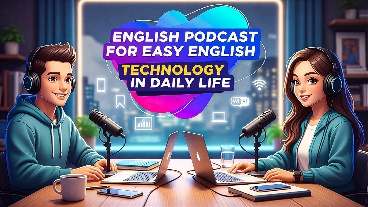 English Podcast For Easy English Conversation | Technology in Daily Life | Learn English Fast