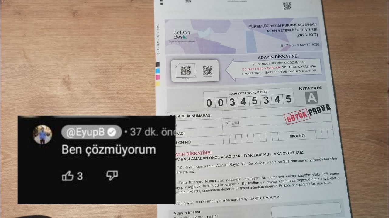 345 AYT B&uuml;y&uuml;k Prova Yorumum (yavastan catirdamalar basladi) | yks26