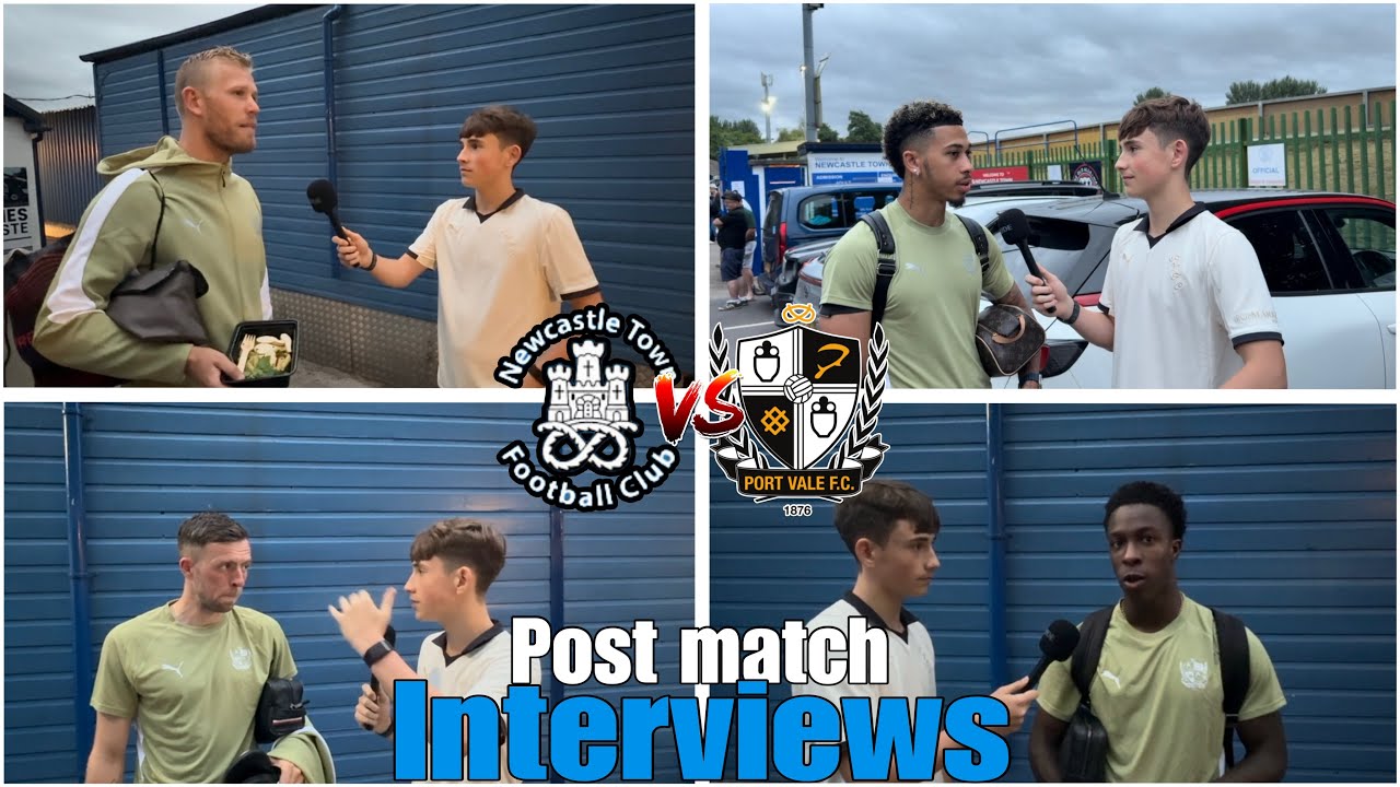 Post match interviews following Port Vales first pre-season game of the 2025/26 season | AB7