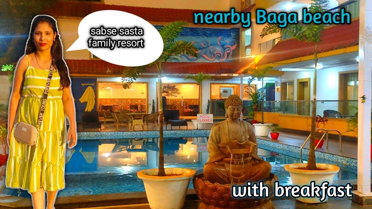 Sabse sasta family resort near by Baga beach/⛱️ family vlog/#goa #travel#realvideo 2026 