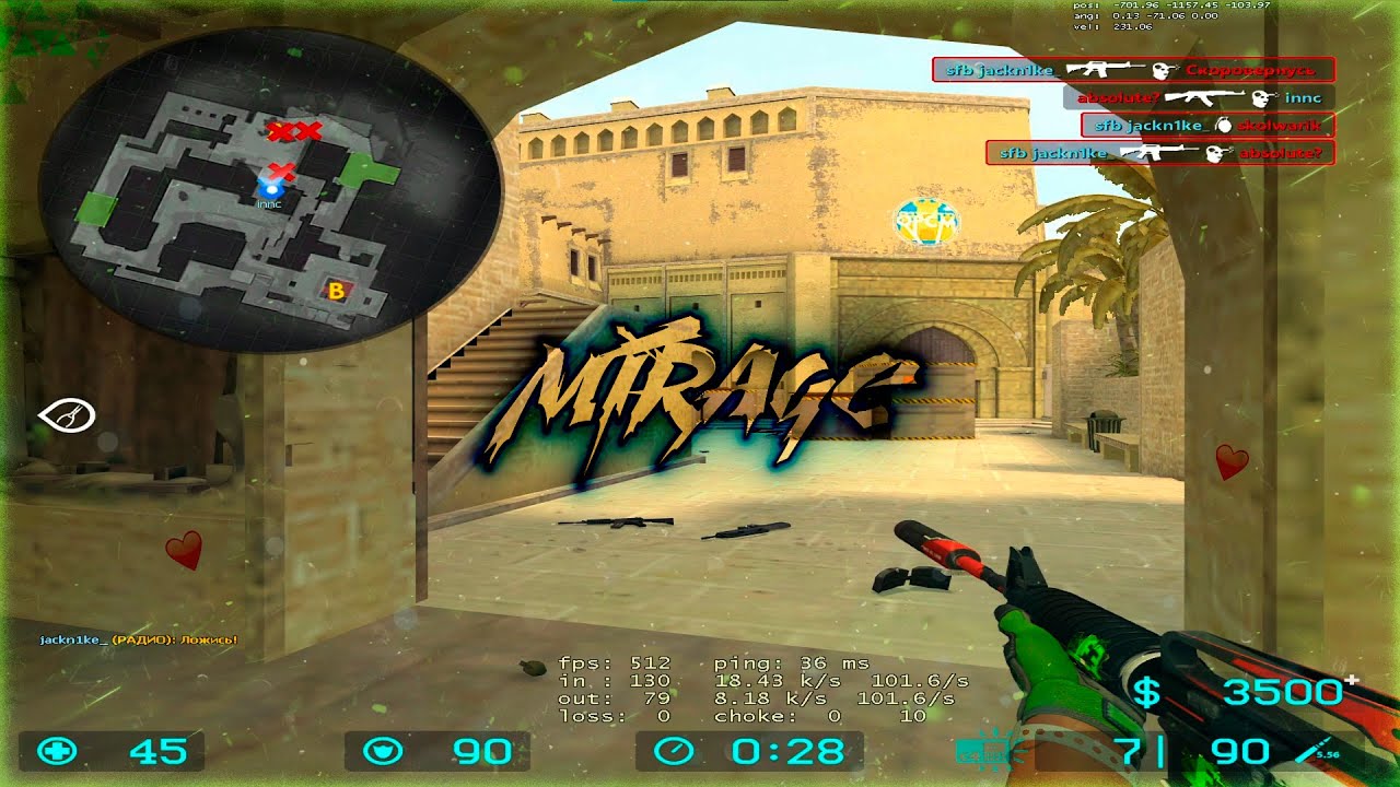[ 🩸 ] MATCHMAKING | CLIENTMOD / CSS v34 🎲 de_mirage_csgo_v2 &mdash; [ 43 / 14 ]