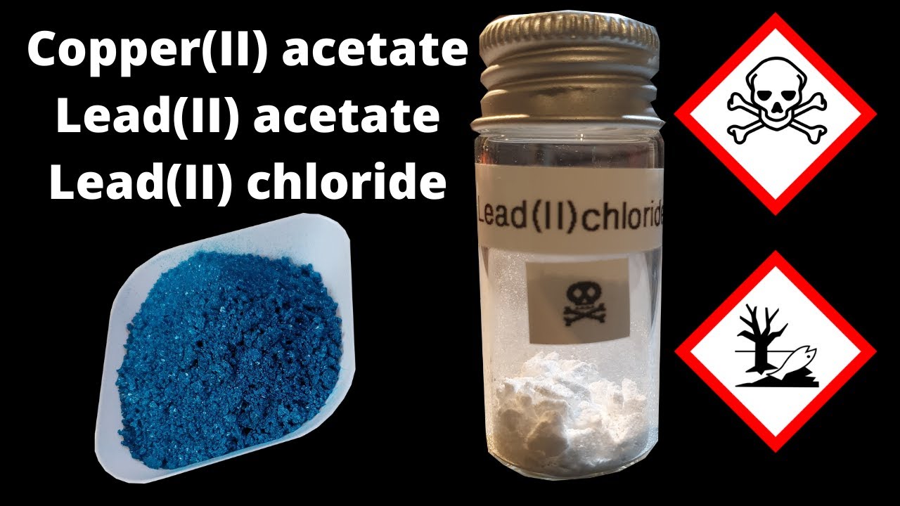 Copper(II) acetate, Lead(II) acetate and Lead(II) chloride preparation