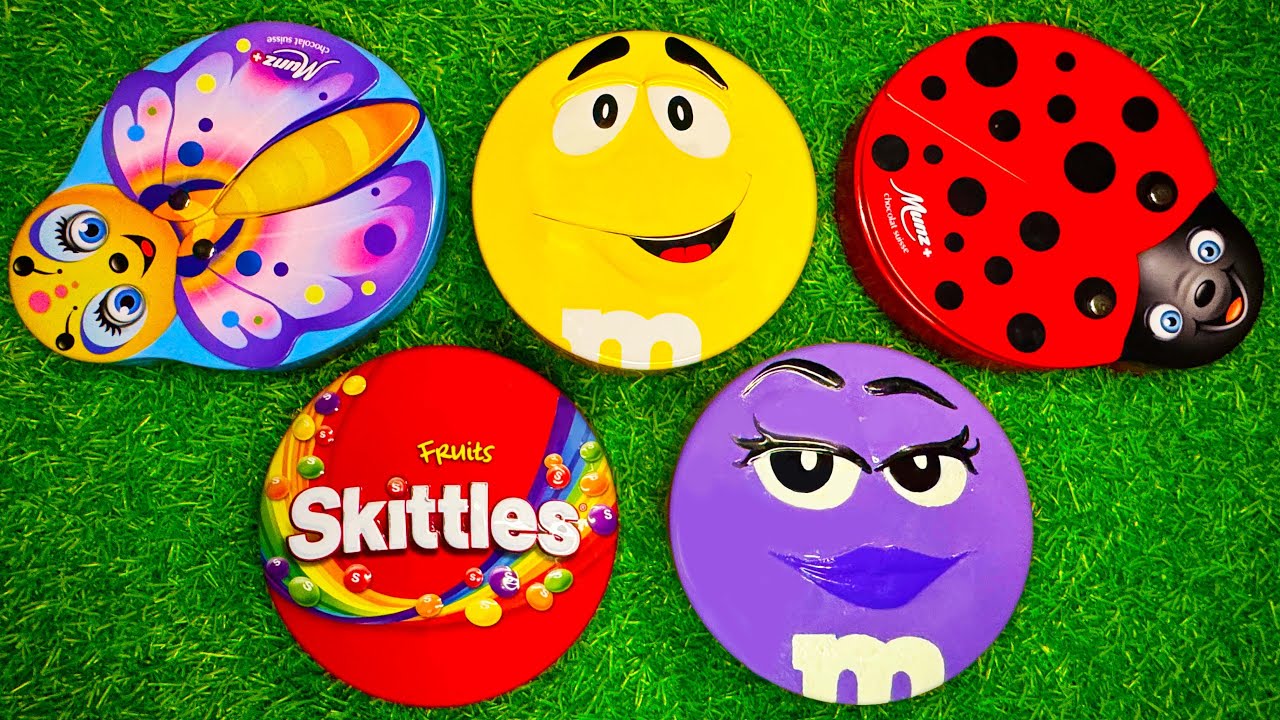 Satisfying Video | How to Unboxing Colorful Munz, Skittles and M&M'S Candy From Bright Boxes AMR