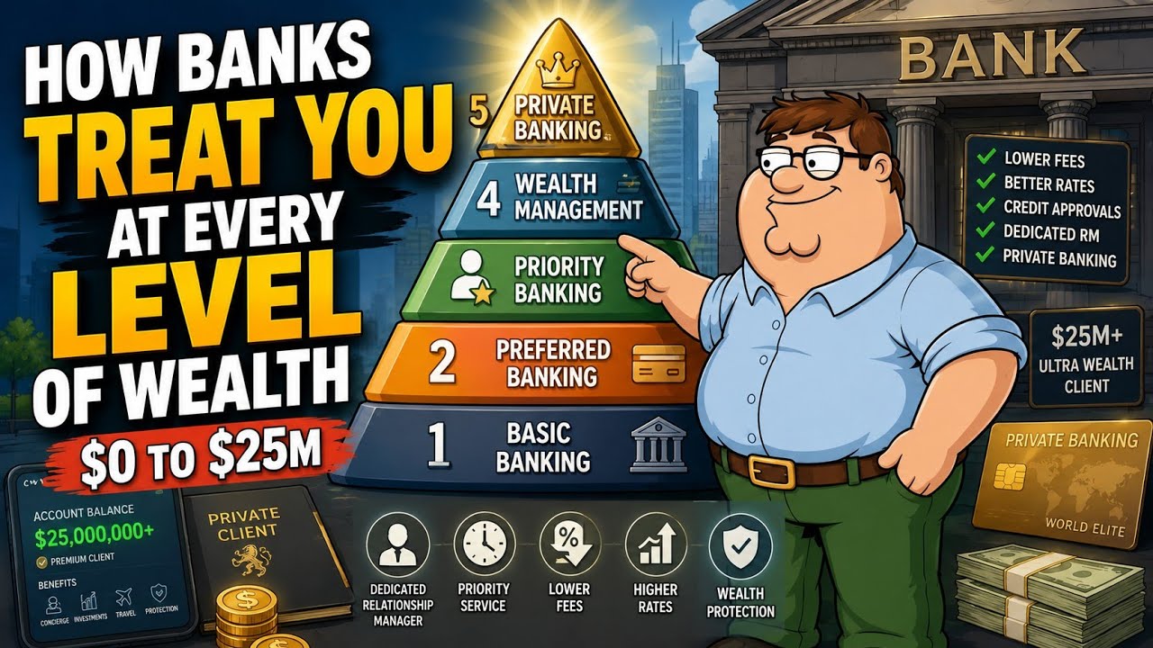 How Banks Treat You at Every Level of Wealth ($0 &rarr; $25M) | Banking Tiers Explained
