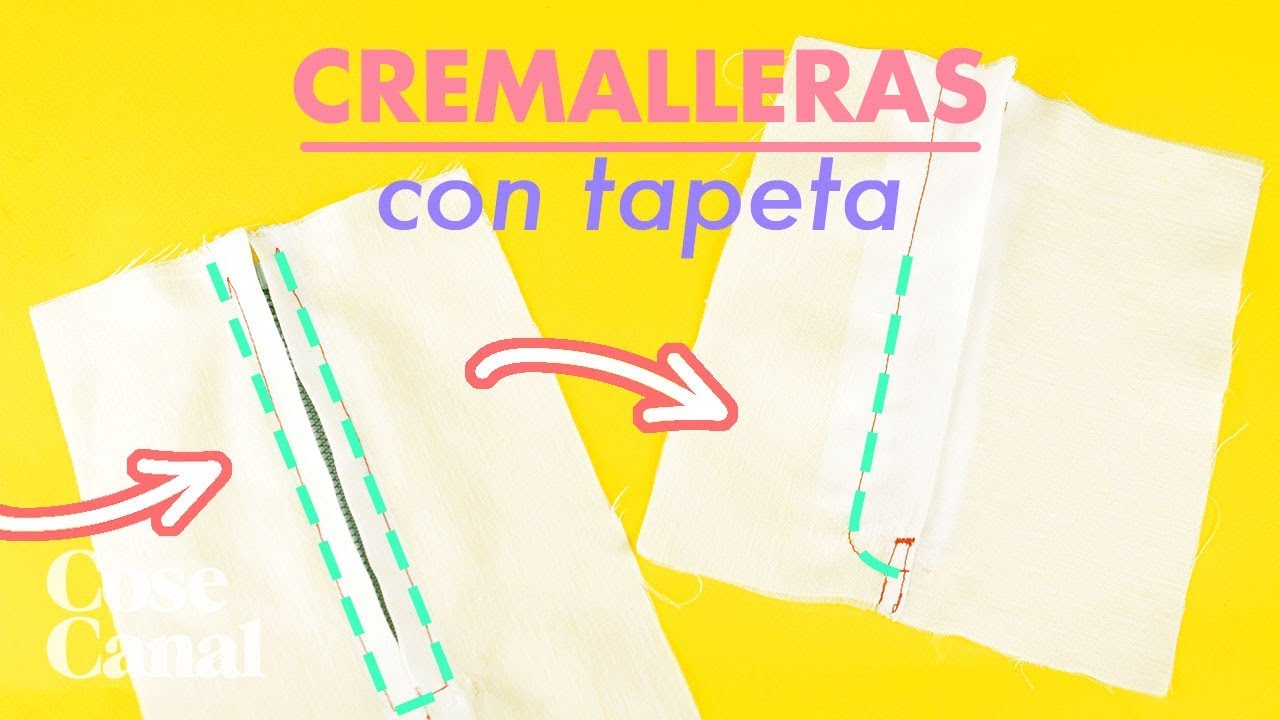 Coser cremallera/cierre con tapeta