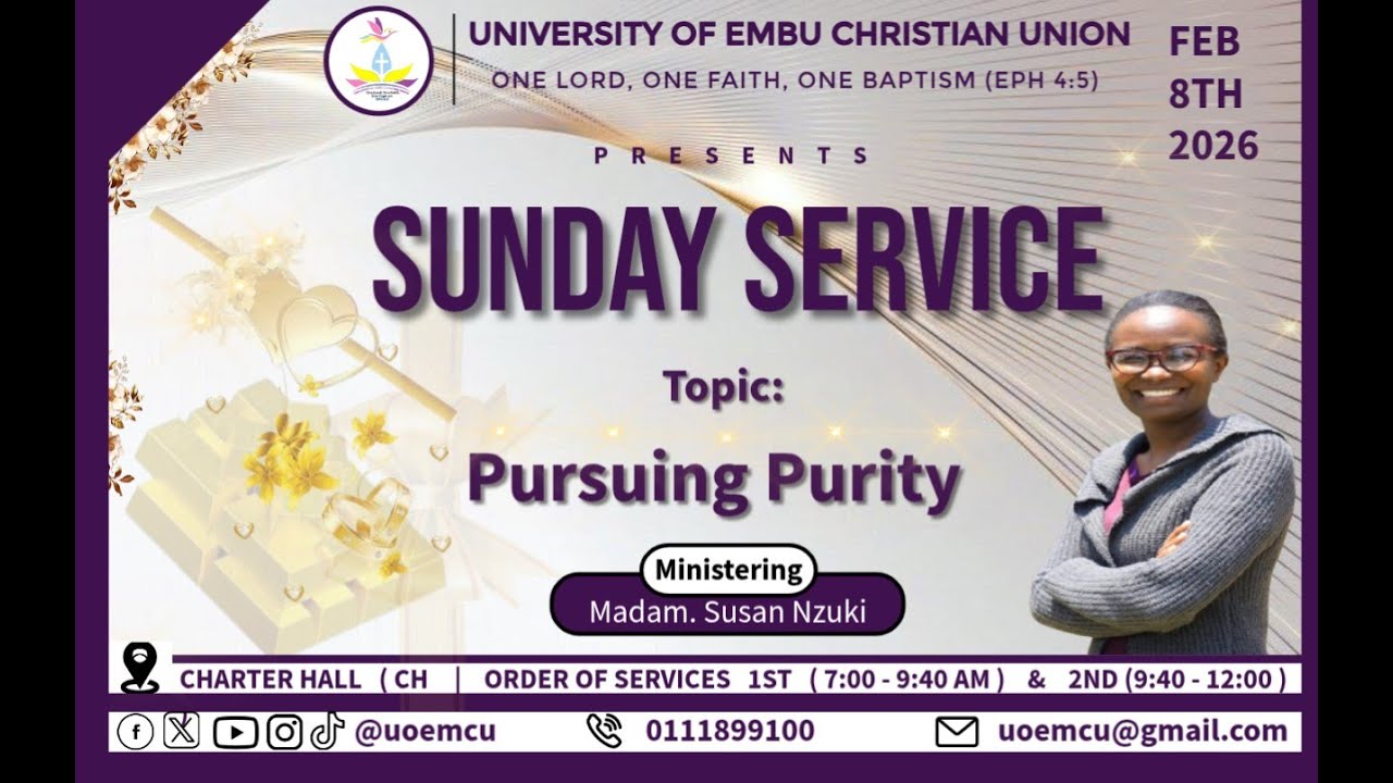 SUNDAY SERVICE || PURSUING PURITY  || 08\02\2026