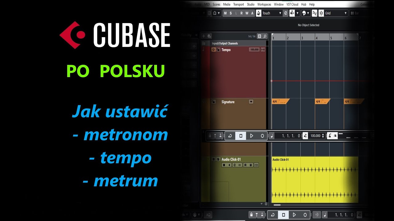 Cubase - jak ustawić metronom i tempo? odcinek 4 (Silesia-Music)