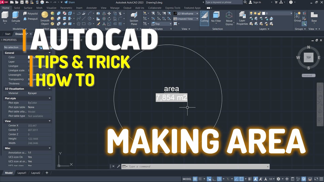 AutoCAD How To Make Area With Mtext Command