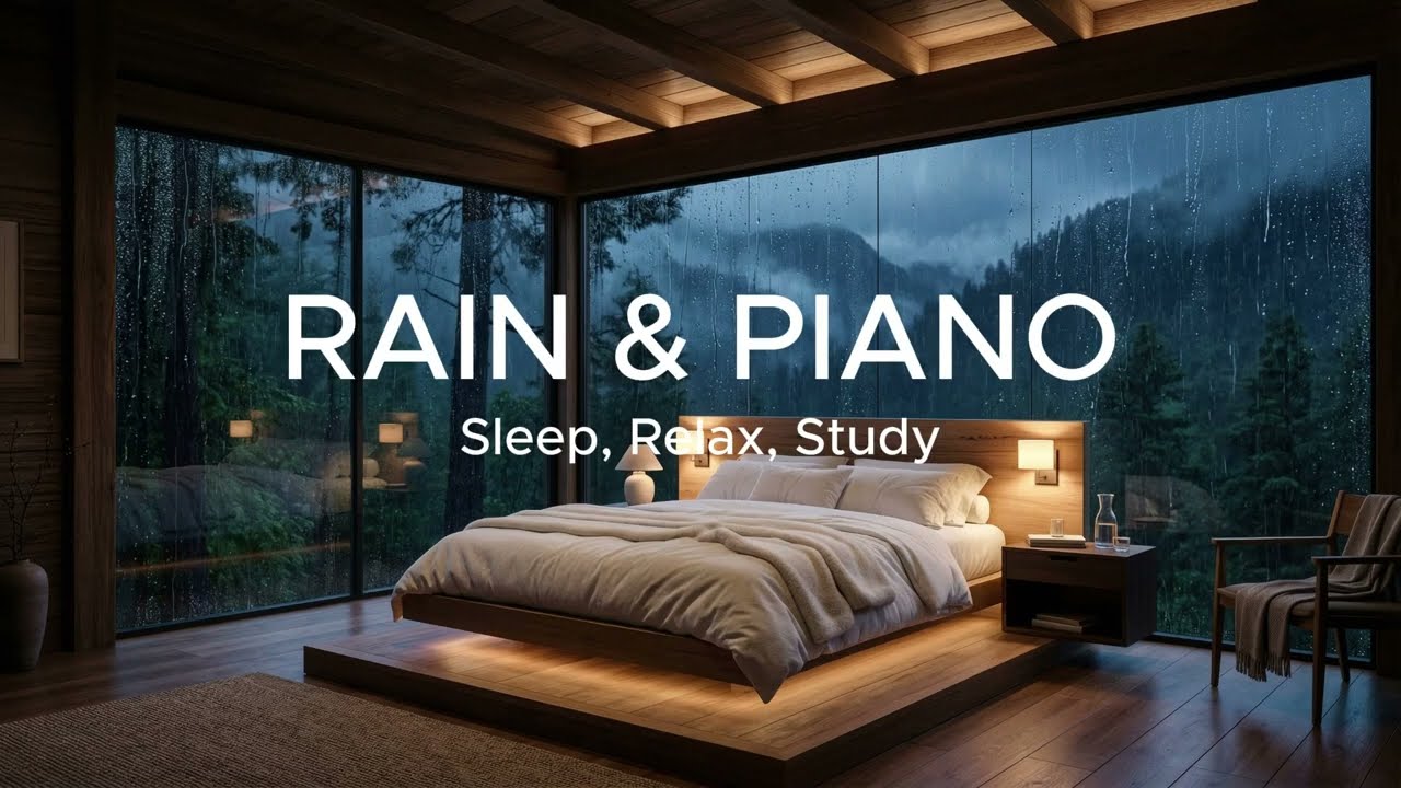 Rain Mood 🌧️ & Soft Piano — Sleep, Relax, Study