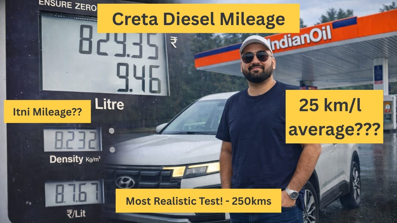 Shocking Highway Mileage! Hyundai Creta E Diesel | Chandigarh to Delhi 250km | Creta Diesel Mileage