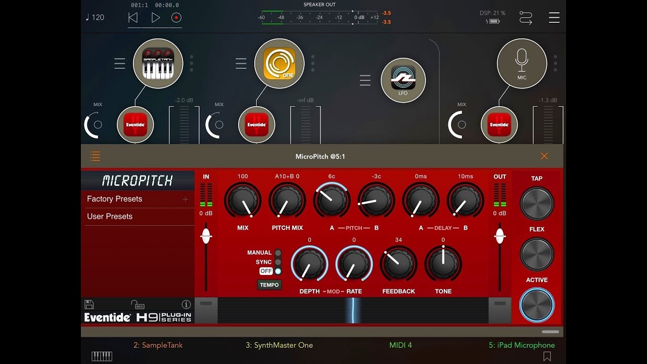 Eventide MICROPITCH - Full Runthrough with Different Instruments - iPad Demo