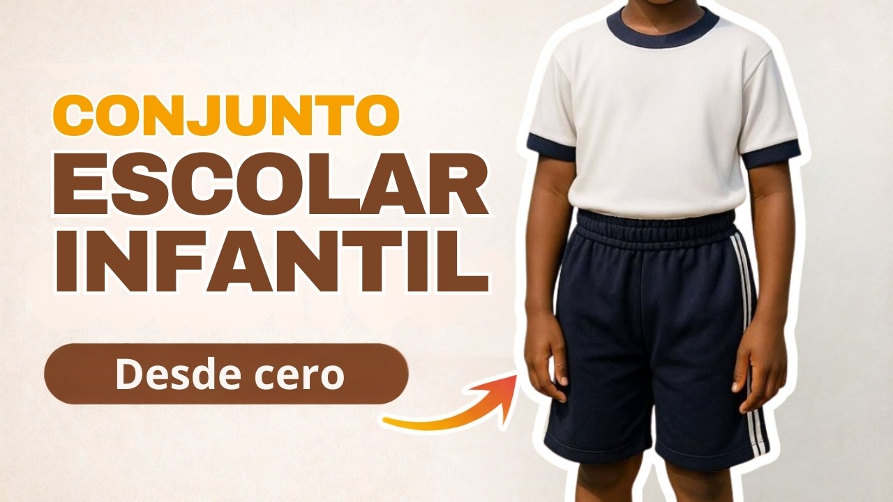 Conjunto Escolar Infantil Desde Cero | Patronaje y Confección Paso a Paso