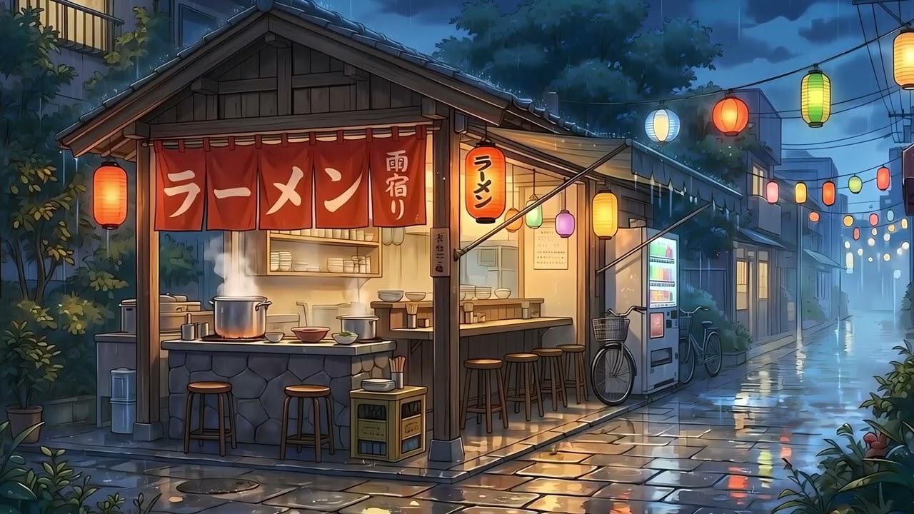 Rainy Night Ramen Lofi 🍜🌧️ | Cozy Japanese Lofi for Studying & Relaxing