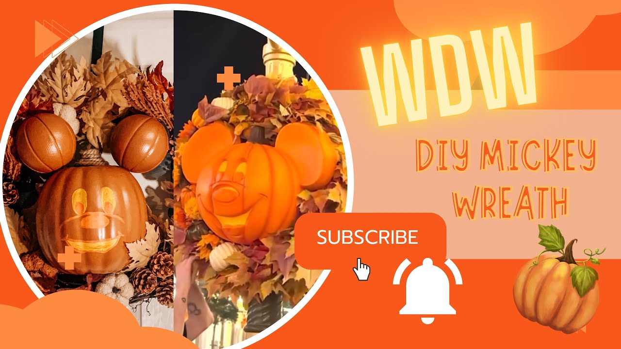 🎃DIY Walt Disney World Fall Mickey Wreath. 🍁