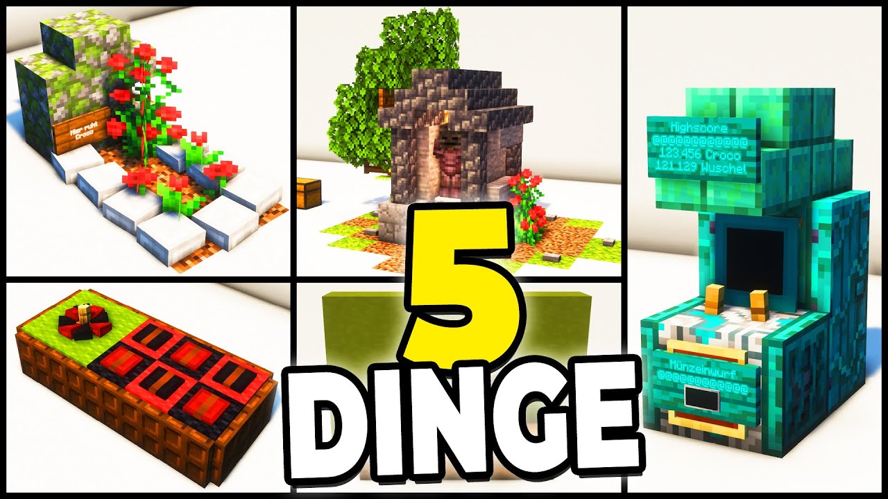 5 Dinge die du in Minecraft bauen kannst 5️⃣ Minecraft Bauideen Crocodileandy