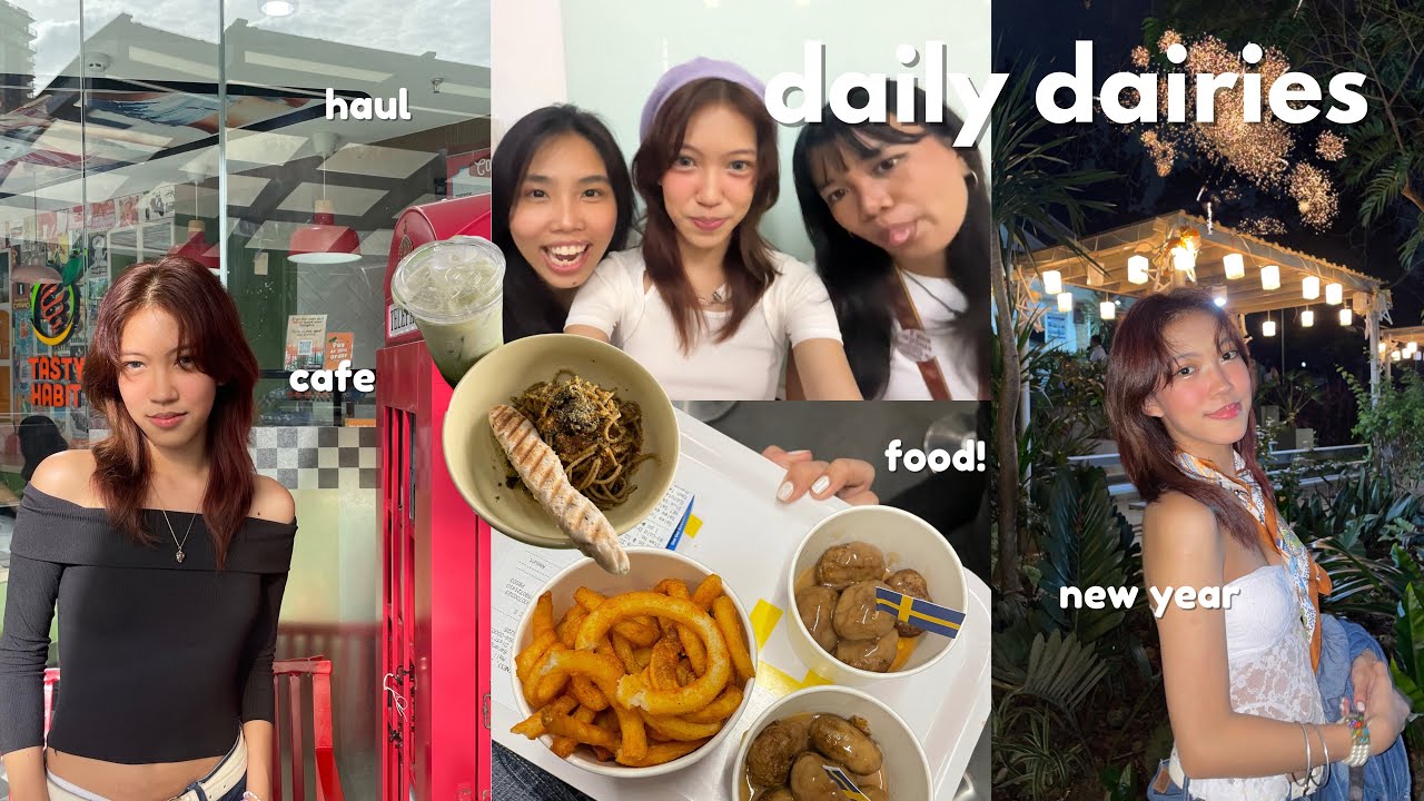 daily dairies: christmas haul, new year vlog, cafe, university, and more! 💐🌟