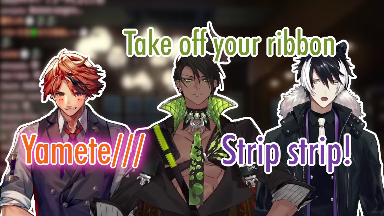 Roberu forced to take off his ribbon and vest by Oga and Shien on stream【Holostars】