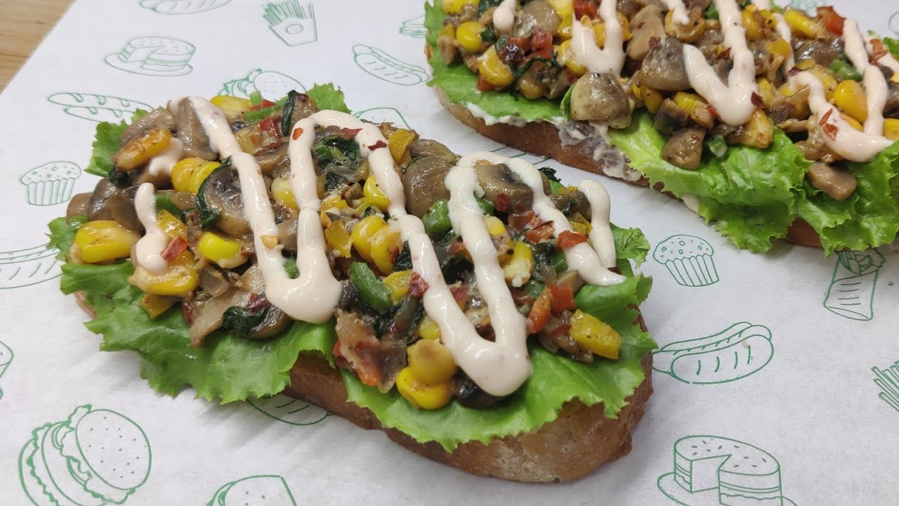 Mushroom Toastie Recipe / Mushroom Toast Recipe / Cafe Style Mushroom Bruschetta Recipe #mushroom